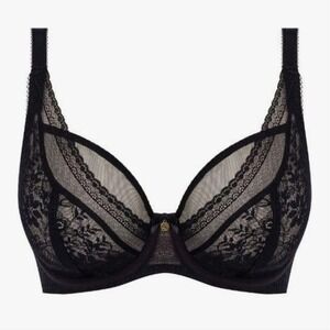 New w/ Tags Freya Women's Sydnie Underwire High Apex Plunge Charm Bra Black 30J!